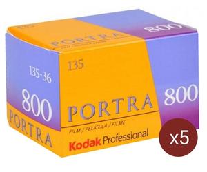 KODAK Portra 800asa 135 36Poses - Lot de 5