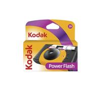 KODAK Power Flash 39 exp - Appareil Photo Jetable 35mm, Flash Automatique Intégré, ISO 800, Mise au Point Fixe, Viseur Optique, Rembobinage Manuel - Noir