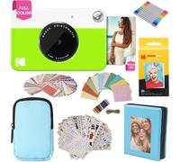 KODAK Printomatic Appareil Photo à Impression instantanée + étui Souple + Papier Photo Zink 2x3 20pk + Album + Autocollant + Cadres Autocollants + marqueurs + Cadres Suspendus - Vert