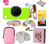 KODAK Printomatic Appareil Photo à Impression instantanée + étui Souple + Papier Photo Zink 2x3 20pk + Album + Autocollant + Cadres Autocollants + Cadres Suspendus + marqueurs - Vert