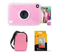 Kodak Printomatic+ Appareil Photo Instantané 10MP Pack de Démarrage (Rose) avec Étui, LED RVB et Papier Photo Zink 20 Feuilles - Rose