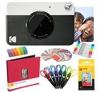 KODAK Printomatic Appareil Photo instantané (Noir) Lot d'art + Papier Photo Zink (20 Feuilles) et Plus