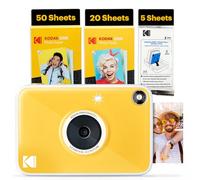 Kodak Printomatic+ Appareil Photo numérique à Impression instantanée Couleur, Papier Photo Zink 2x3 (5,1 x 7,5 cm) à Dos adhésif, 5 MP, Jaune, Lot de 75 Feuilles