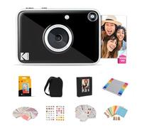 Kodak Printomatic+ Appareil Photo Instantané 10MP Coffret Cadeau avec Étui, Papier Zink 2x3” 20 Feuilles, Album, Autocollants et Marqueurs - Noir