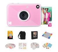 Kodak Printomatic+ Appareil Photo Instantané 10MP Coffret Cadeau avec Étui, Papier Zink 2x3” 20 Feuilles, Album, Autocollants et Marqueurs - Rose