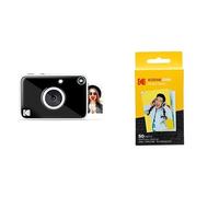 Kodak Printomatic+ Appareil Photo numérique instantané (Noir) et Papier Photo Kodak Zink Premium 5 x 7,5 cm (Paquet de 50 Feuilles)