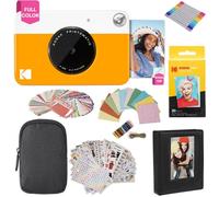 KODAK Printomatic Instant Camera (Yellow) Gift Bundle + Zink Paper (20 Sheets) + Deluxe Case + 7 Fun Sticker Sets + Twin Tip Markers + Photo Album + Hanging Frames, Paquet Cadeau