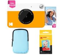 KODAK Printomatic Pack de démarrage pour Appareil Photo à Impression instantanée en Couleur + étui Souple + Papier Photo Zink 20 pièces - Photos colorées sur Papier Autocollant 2x3 - Jaune