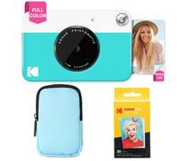 KODAK Printomatic Pack de démarrage pour Appareil Photo à Impression instantanée en Couleur + étui Souple + Papier Photo Zink 20 pièces - Photos colorées sur Papier Autocollant 2x3 - Bleu