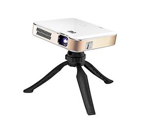 Kodak Projecteur Portable Intelligent HD Luma 400 - Compatible Wi-FI, Bluetooth, HDMI & USB - Blanc - Résolution Native 720p (4K) jusqu'à 150 Pouces, 200 lumens ANSI - Trépied Inclus