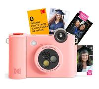 Kodak Smile+ 2 in 1 Appareil Photo numérique instantané et imprimante Photo sans Fil Bluetooth, 2x3 (5,1x7,5 cm), 10 MP, Objectif Rotatif à Effets spéciaux, Photos à Dos adhésif, Rose.