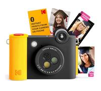 Kodak Smile+ Appareil Photo numérique à Impression instantanée 2 en 1 et imprimante Photo sans Fil Bluetooth - 10 MP, Objectif à Effet Rotatif spécial, Photos Autocollantes Zink 2 x 3 - Noir