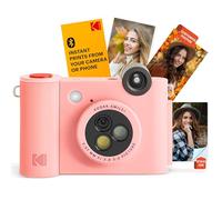 KODAK Smile+ Appareil Photo numérique à Impression instantanée 2 en 1 et imprimante Photo sans Fil Bluetooth - 10 MP, Objectif à Effet Rotatif spécial, Photos Autocollantes Zink 2 x 3 - Rose