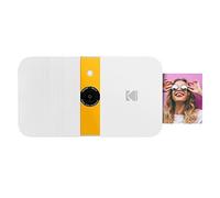 KODAK Smile Appareil photo numérique - Appareil photo numérique à ouverture par glissière 10 MP avec imprimante ZINK 2x3 - Blanc/ Jaune