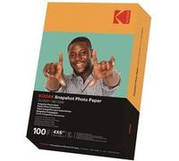 KODAK Snapshot Photo Paper - Papiers Photo Instantanes, Finition Brillante, Pack de 100 Feuilles de Papier Photo, Format 102 x 152mm, 180 gsm, Compatible avec Imprimantes Jet d'Encre G