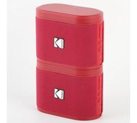 KODAK Soundbrix - Lot de 2 Enceintes Bluetooth Magnétique avec Mécanisme de Docking, Sans Fil, Connectez jusqu'à 100 Enceintes, Autonomie de 3h, Charge Type-C, Puissance 5W RMS - Rouge