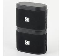 KODAK Soundbrix - Lot de 2 Enceintes Bluetooth Magnétique avec Mécanisme de Docking, Sans Fil, Connectez jusqu'à 100 Enceintes, Autonomie de 3h, Charge Type-C, Puissance 5W RMS - Noir