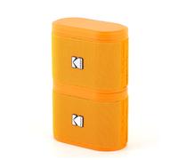 KODAK Soundbrix - Lot de 2 Enceintes Bluetooth Magnetique avec Mecanisme de Docking, Sans Fil, Connectez jusqu'à 100 Enceintes, Autonomie de 3h, Charge Type-C, Puissance 5W RMS - Orange Orange