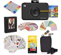 KODAK Step Touch Appareil Photo instantané avec écran Tactile LCD de 3,5 Pouces (Noir) Bundle : étui, album, marqueurs, paquet de 20 papiers Zink, autocollants