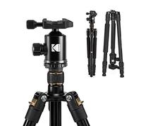 KODAK Trépied et Monopode Photo Gear 63" avec rotule 360° | Support d'appareil Photo Professionnel 2-en-1 Haut de Gamme en Aluminium avec télécommande Bluetooth et Adaptateur pour Smartphone