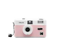 KODAK Ultra F9 - Appareil photo argentique 35 mm réutilisable, objectif fixe 31 mm F/9, flash intégré, rembobinage manuel - Rose