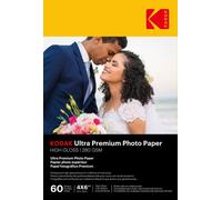 KODAK Ultra Premium Photo Paper - Papier Photo Brillant 280g/m², Format 10 x 15 cm (4 x 6 ), 60 Feuilles, Finition Haute Brillance, Séchage Instantané, Compatible Imprimantes Jet d'Encre
