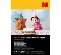 Kodak Ultra Premium Photo Paper - Papier Photo Satiné, Pack De 20 Feuilles, 280g/M², Format 13x18 Cm, Impression Jet D'encre, Images Nettes Et Durables, Qualité Exceptionnelle