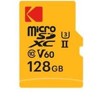 Kodak ULTRA PRO - Carte mémoire flash (adaptateur microSDXC vers SD inclus(e)) - 128 Go - A1 / Video Class V60 / UHS-II U3 - microSDXC UHS-II