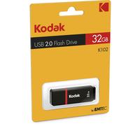 KODAK Clé USB 64Go Classic K102 - USB 2.0, Compatibilité Universelle, Lecture 15MB/s, Écriture 5MB/s, Compactes 54x12x6mm - Noir