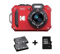 Kodak Waterproof PixPro WPZ2 rouge zoom 4x, WiFi + batterie supplémentaire + carte mémoire 16 Go