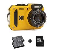 Kodak Waterproof WPZ2 jaune zoom 4x, WiFi + batterie supplémentaire + carte mémoire 16 Go