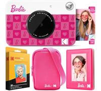 Kodak x Barbie Printomatic Appareil Photo Numérique Instantané Full-Color Barbie Deluxe Bundle (Style Iconique) + Étui Deluxe Barbie + Album Photo Barbie + Papier Zink (20 Feuilles)