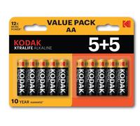 Kodak Xtralife Alkaline Aa Battery 10 (5 5 Pack)