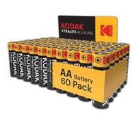 Kodak Xtralife Aa Alkaline Battery 60 Units Noir
