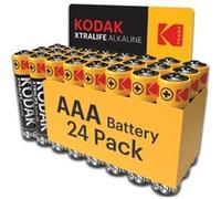 KODAK Xtralife Piles AAA-LR3 Alcaline 1,5V - Pack de 24 Multicolore