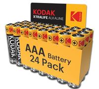 KODAK Xtralife Piles AAA-LR3 Alcaline 1,5V - Pack de 24 - Premium Longue Durée, Technologie Avancée, Haute Performance, Idéales pour Télécommandes, Jouets et Électroniques, Durabilité Maximale