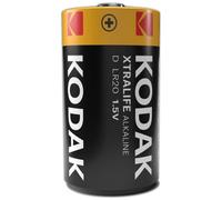 KODAK Xtralife Piles D-LR20 Alcaline 1,5V - Pack de 8