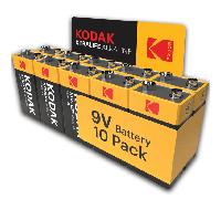 KODAK Xtralife Piles PP3-6LR61 Alcaline 9V - Pack de 10