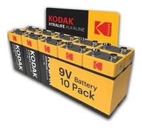 KODAK Xtralife Piles PP3-6LR61 Alcaline 9V - Pack de 10