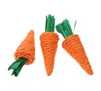 Kodbww Lot de 3 jouets à mâcher en forme de carotte pour hamster, gerbille, chinchilla, hérisson