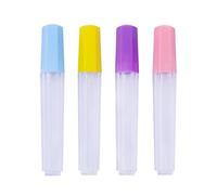 Kodbww Lot de 4 tubes de rangement en plastique pour broderie, feutrage, couture, aiguilles, aiguilles