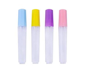 Kodbww Lot de 4 tubes de rangement en plastique pour broderie, feutrage, couture, aiguilles, aiguilles