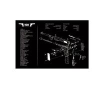 KODENOR AR15 AK47 Tapis en Caoutchouc de Nettoyage d'armes à feu avec Instructions de Diagramme de pièces Cadmeur de Souris Mat Mat for g 1911 Beretta 92 HK USP (Color : MP004-M1911)