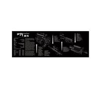 KODENOR AR15 AK47 Tapis en Caoutchouc de Nettoyage d'armes à feu avec Instructions de Diagramme de pièces Cadmeur de Souris Mat Mat for g 1911 Beretta 92 HK USP (Color : MP004-AR15)