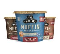 Kodiak Cakes Minute Lot de 12 moules à muffins - 100 % grains entiers, double chocolat noir, myrtille et cannelle