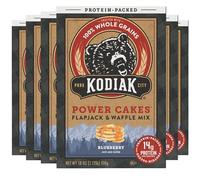 Kodiak Cakes Power Cakes Protein Pancake Mix & Waffle Mix - 100% Whole Grain - Blueberry (Pack of 6)