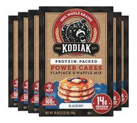 Kodiak Cakes Power Cakes Protein Pancake Mix & Waffle Mix - 100% Whole Grain - Blueberry (Pack of 6)
