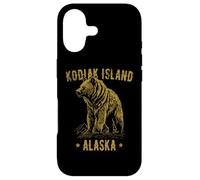 Kodiak Island Alaska USA Grizzly Bear Design Vintage Coque pour iPhone 17