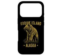 Kodiak Island Alaska USA Grizzly Bear Design Vintage Coque pour iPhone 17 Pro
