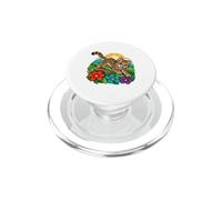 Kodkod Saute à Travers Trois Panneaux de Fleurs peintes PopSockets PopGrip pour MagSafe